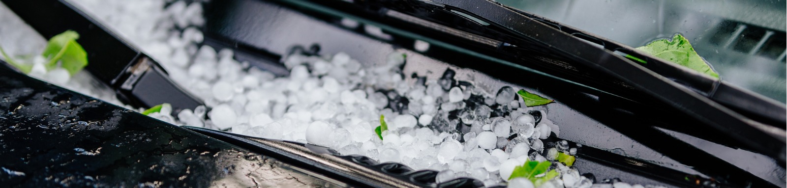 large hail ice balls on car hood