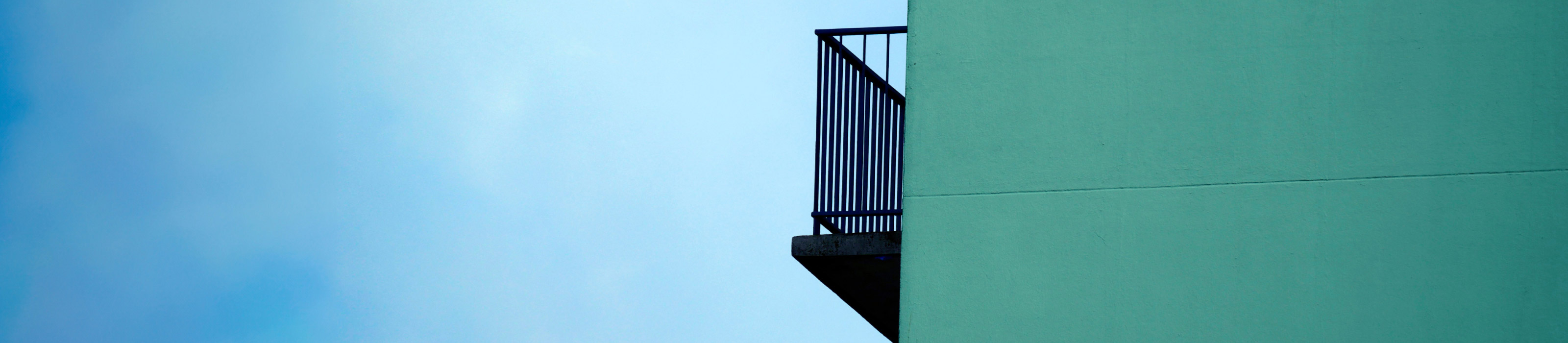 Balcony on green building