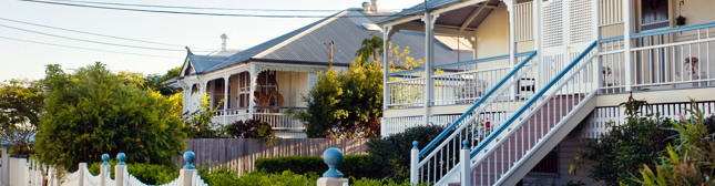 Elevated house with stairs